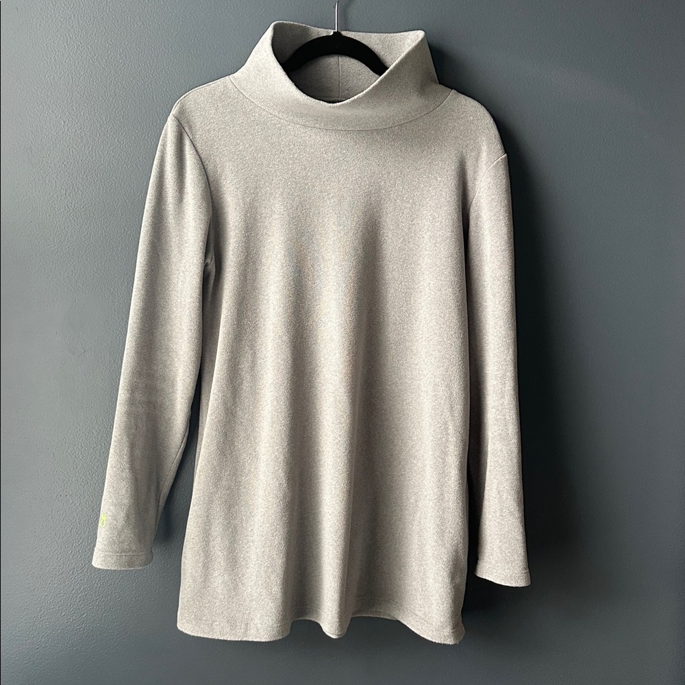 🩶 DUDLEY STEPHENS cobble hill top size large gray terry fleece EUC